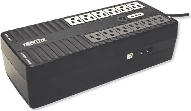 Alt view image 15 of 18 - tripp lite 750va ups desktop battery back up, 12 outlet, 450w 120v standby, ultracompact, usb, 3 year warranty & $100,000 insurance internet750u