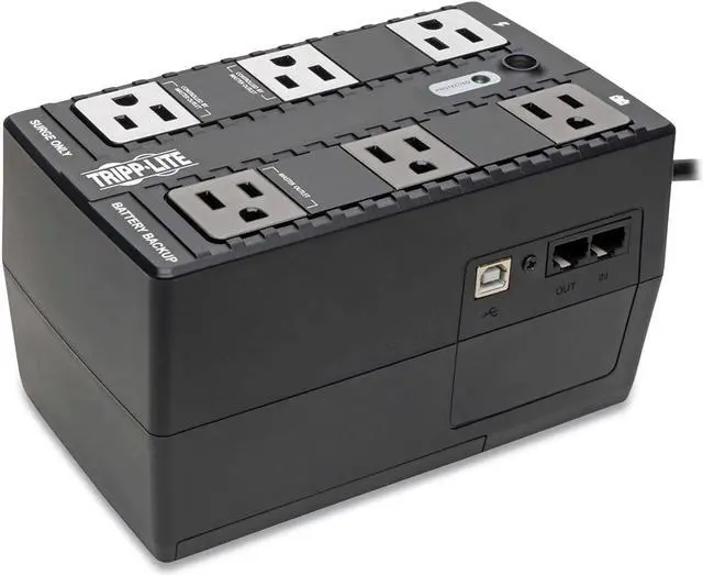 Alt view image 14 of 15 - Tripp Lite UPS 350VA 180W Eco Green Battery Back Up Compact 120V USB RJ11  350 VA180 W  120 V AC 120 V AC  Desktop  3 x NEMA 515R 3 x NEMA 515R
