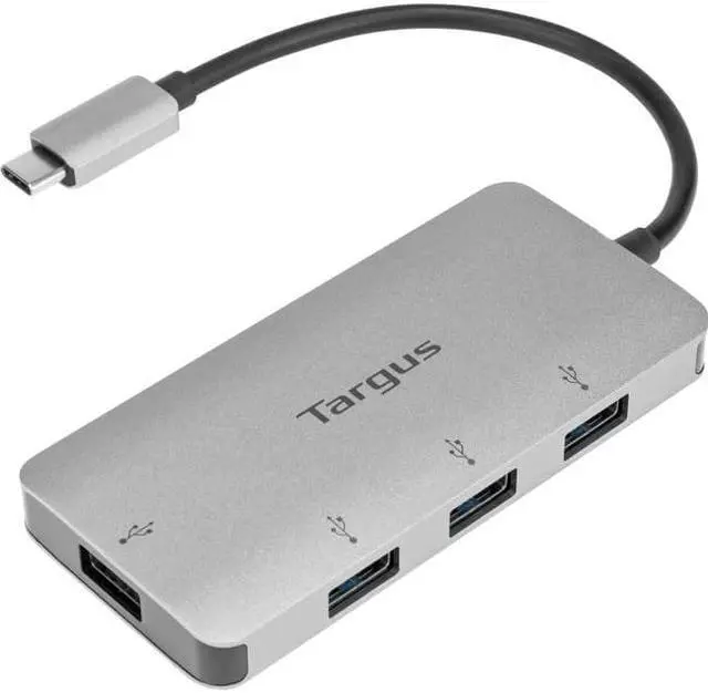Alt view image 6 of 7 - Targus USB-C to 4-Port USB-A Hub - USB Type C - External - 4 USB Port(s) - 4 USB 3.0 Port(s) - PC, Mac, Chrome - ACH226BT
