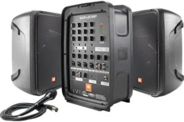 Alt view image 13 of 20 - JBL EON208P Personal PA System, Includes 2x 8" JBL Two-way Speakers and 8-Channel Mixer