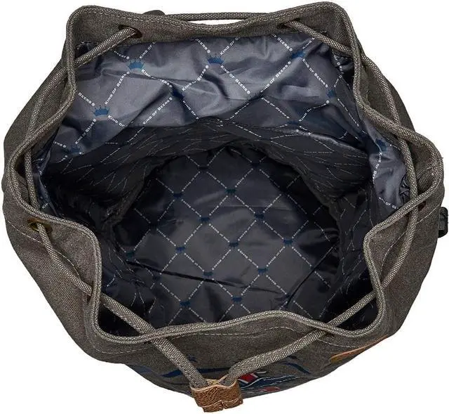 Alt view image 3 of 5 - Buxton Budweiser Eagle Wings Drawstring Bucket Bag Grey