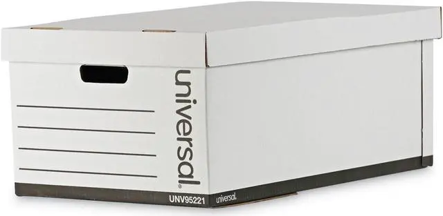 Alt view image 6 of 6 - Universal Lift-Off Lid File Storage Box Legal Fiberboard White 12/Carton 95221