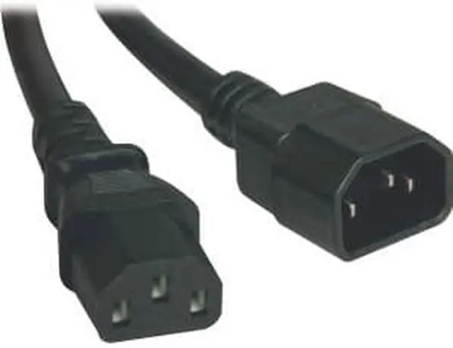 Alt view image 12 of 18 - Tripp Lite Heavy-Duty Power Extension Cord, 15A, 14AWG (IEC-320-C14 to IEC-320-C13), 3-ft