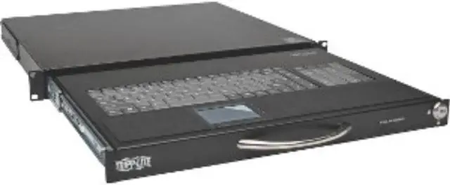 Alt view image 11 of 16 - Tripp Lite 1U Rackmount Keyboard with KVM Cable Kit for 2-Post or 4-Post Racks (SRSHELFKBD)