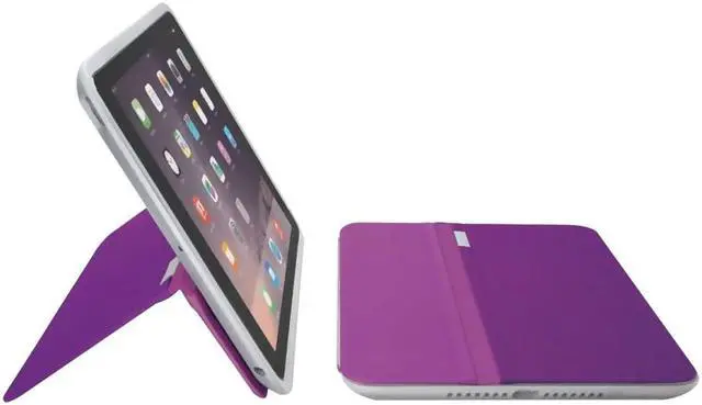 Alt view image 7 of 11 - Logitech AnyAngle Carrying Case (Flip) for iPad mini, iPad mini 2, iPad mini 3 - Violet