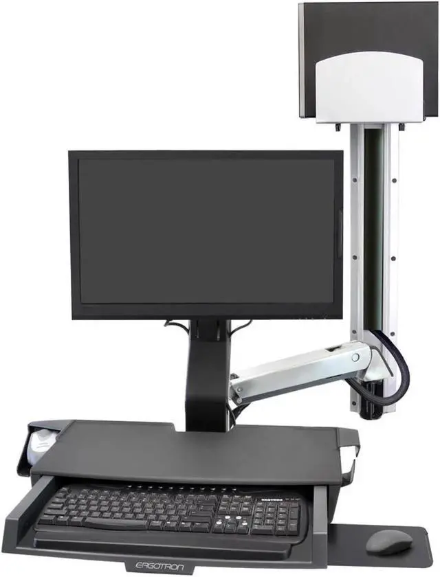 Alt view image 20 of 20 - Ergotron StyleView Multi Component Mount for CPU, Flat Panel Display, Mouse, Keyboard