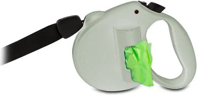 Alt view image 4 of 6 - PAW Bio 16FT Retractable Pet Dog 110LB Leash w/ Green Pick-up Bags Glow In Dark