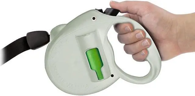 Alt view image 5 of 6 - PAW Bio 16FT Retractable Pet Dog 110LB Leash w/ Green Pick-up Bags Glow In Dark