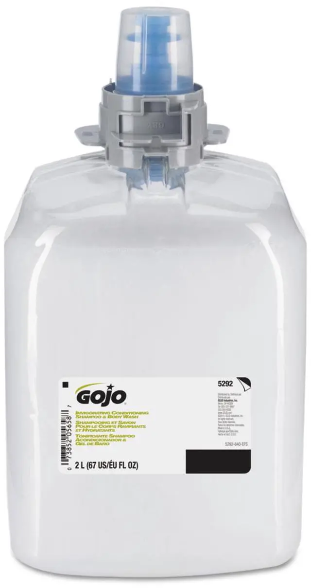 Alt view image 4 of 8 - Gojo - 5292-02 - Invigorating 3-in-1 Shampoo and Body Wash, Citrus Spice, 2000mL Refill, 2/Ctn