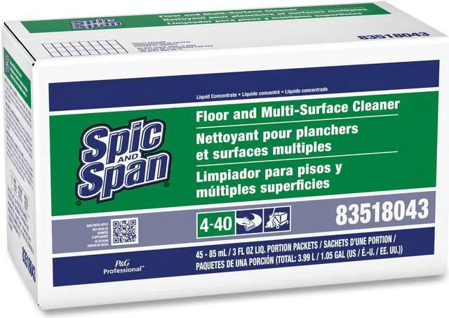 Alt view image 5 of 10 - Spic and Span PAG02011 Liquid Floor Cleaner 3 oz. Packet 45 Count