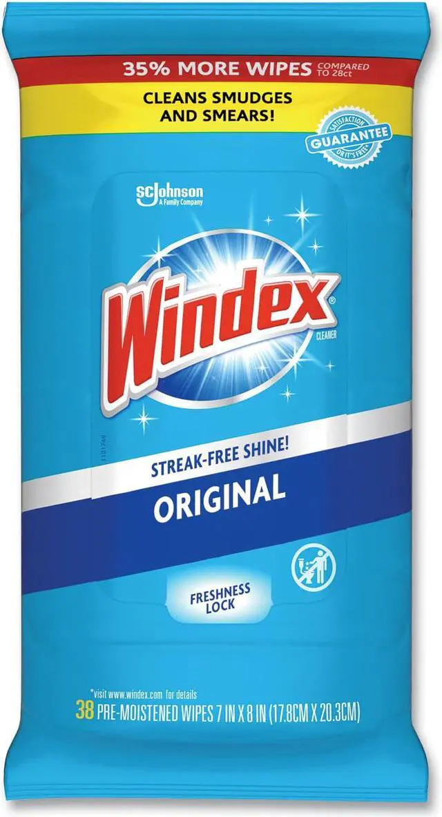 Main image of Glass and Surface Wet Wipe Cloth 7 x 8 Unscented 38/Pack 12 Packs/Carton 00019800002961