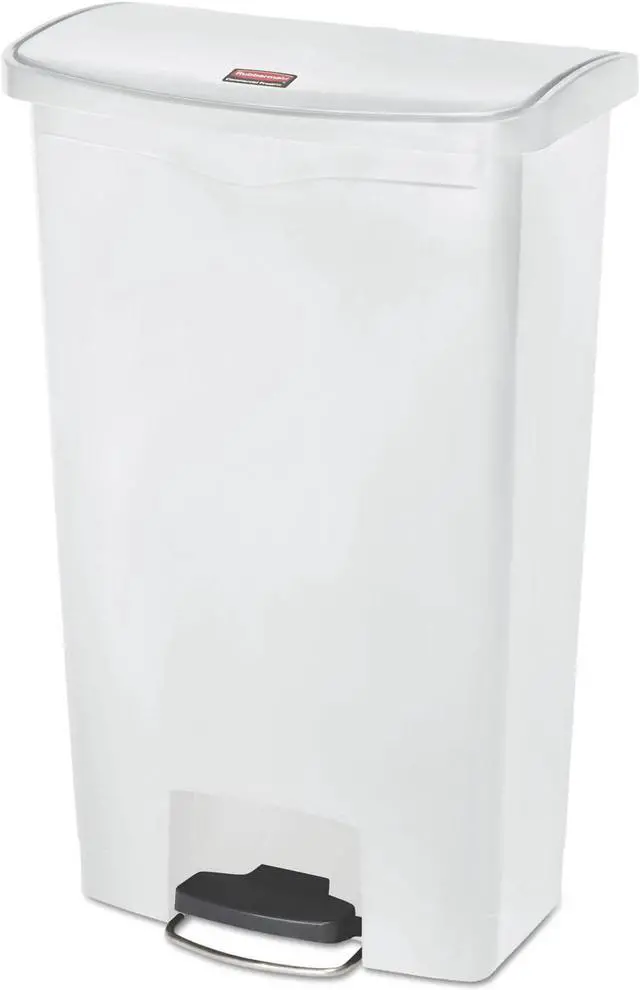 Alt view image 2 of 5 - RUBBERMAID 1883559 18 gal Plastic Rectangular Step Can, Flat, White