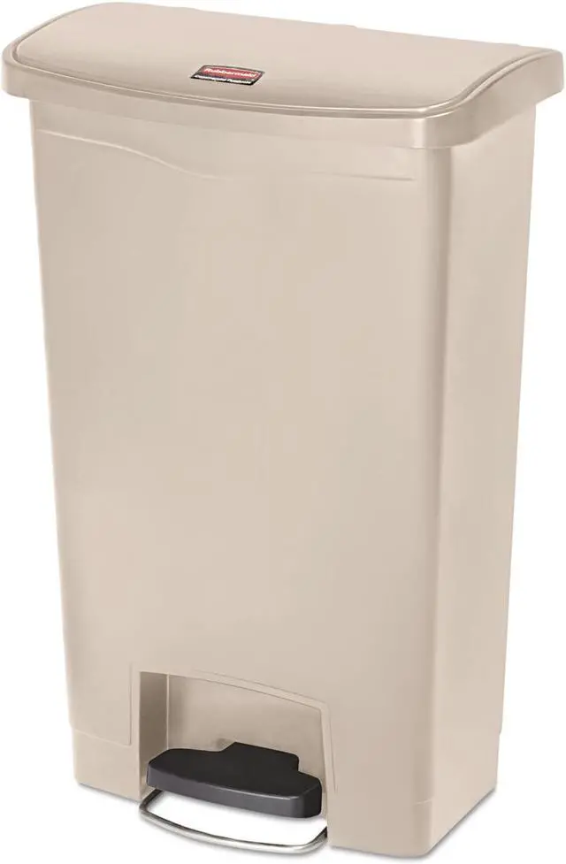 Alt view image 3 of 20 - Rubbermaid - 1883458 - Slim Jim Step-on - 50l/13g Resin Frt Step Beig, Each