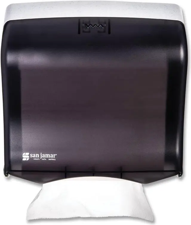 Alt view image 2 of 6 - San Jamar Ultrafold Fusion C-Fold & Multifold Towel Dispenser 11 1/2x5 1/2x11 1/2 Black T1755TBK
