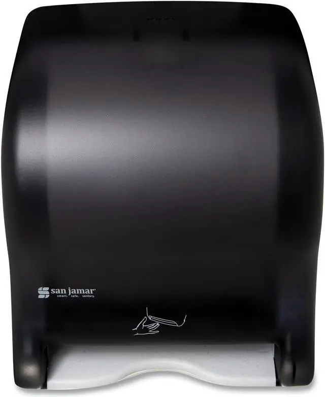 Alt view image 4 of 7 - San Jamar - SAN T8400TBK - Smart Essence Electronic Roll Towel Dispenser, 14.4hx11.8wx9.1d, Black, Plastic