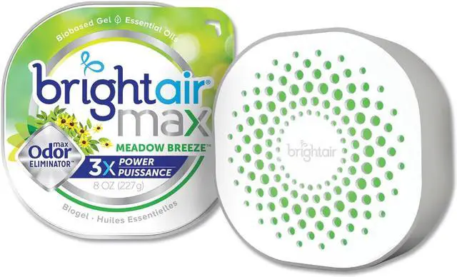 Alt view image 4 of 5 - BRIGHT Air Max Odor Eliminator Air Freshener, Meadow Breeze, 8 oz 900438EA