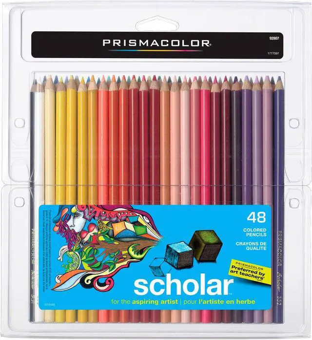 Alt view image 7 of 7 - Scholar Colored Woodcase Pencils, 48 Assorted Colors/Set