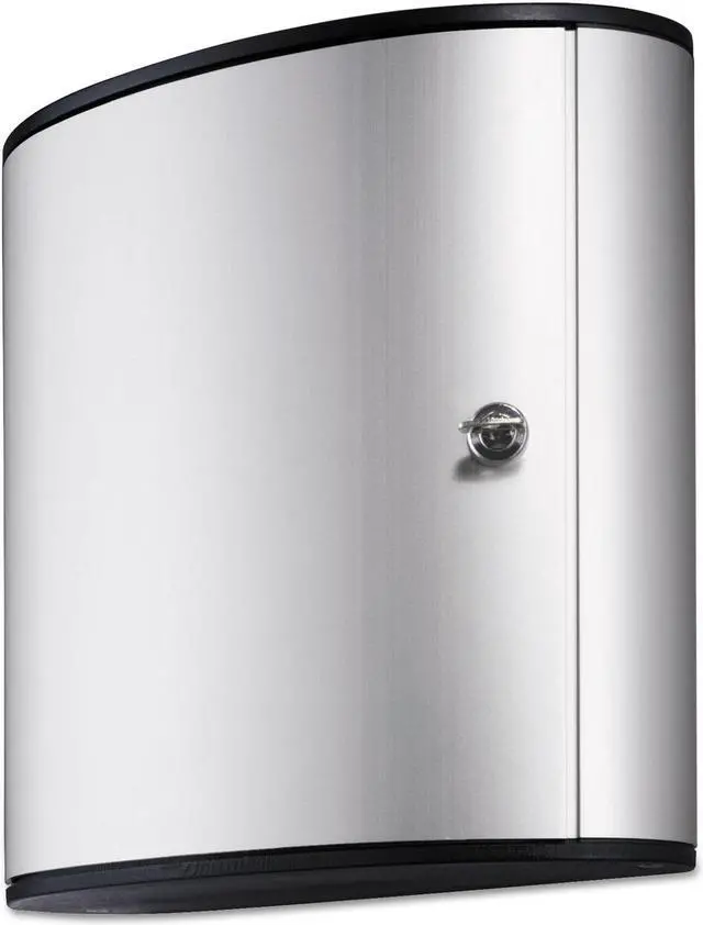 Alt view image 14 of 20 - Durable Locking Key Cabinet 36-Key Brushed Aluminum Silver 11 3/4 x 4 5/8 x 11
