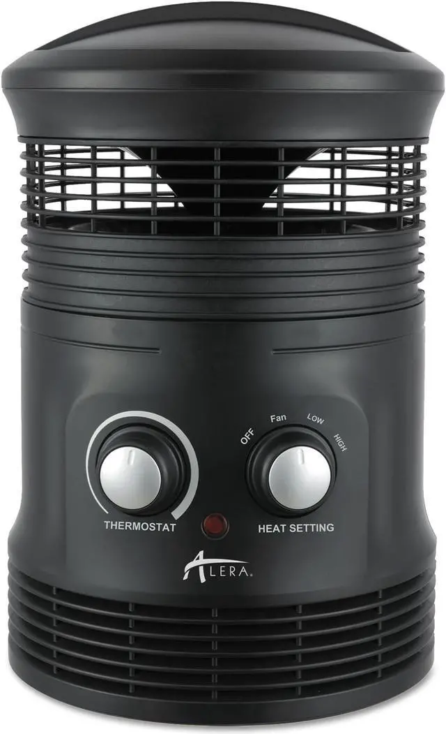 Alt view image 2 of 11 - Alera 360 Deg Circular Fan Forced Heater, 8" X 8" X 12", Black HEFF360B