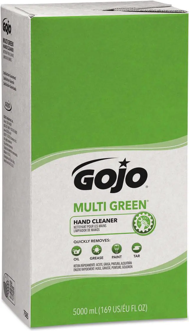 Alt view image 7 of 20 - Gojo MULTI GREEN Hand Cleaner Refill 5000mL Citrus Scent Green 2/Carton 7565