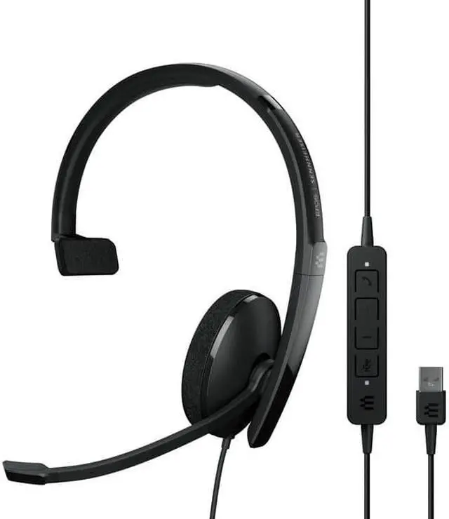 Alt view image 10 of 15 - EPOS | Sennheiser Adapt 130 USB II (1000913) - Wired, Single-Sided, UC Optimized Headset with USB Connectivity - Superior Sound - Enhanced Comfort, Call Control - Black