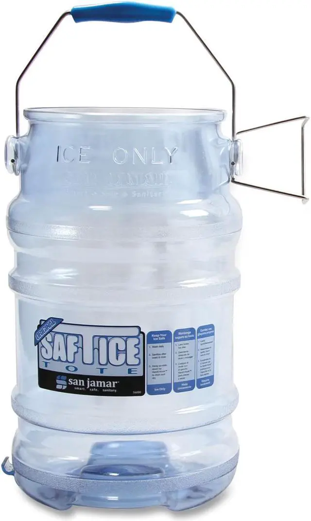 Alt view image 4 of 7 - Saf-T-Ice Ice Tote 6Gal Trans Blu