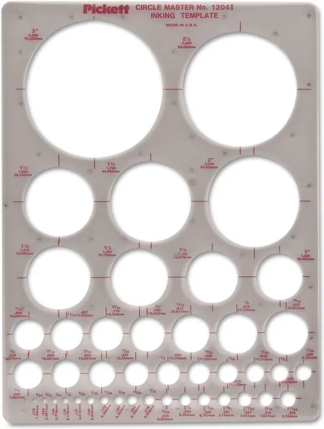 Alt view image 6 of 12 - Chartpak Templates Circles 7" x 10" Smoke 1204I