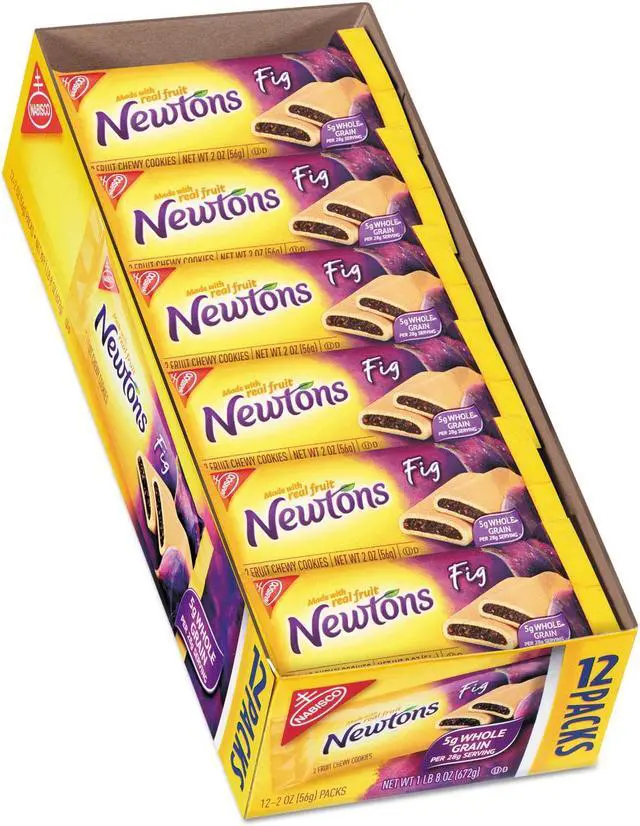 Main image of Nabisco 00 44000 03744 00 Fig Newtons, 2 oz Pack, 12/Box