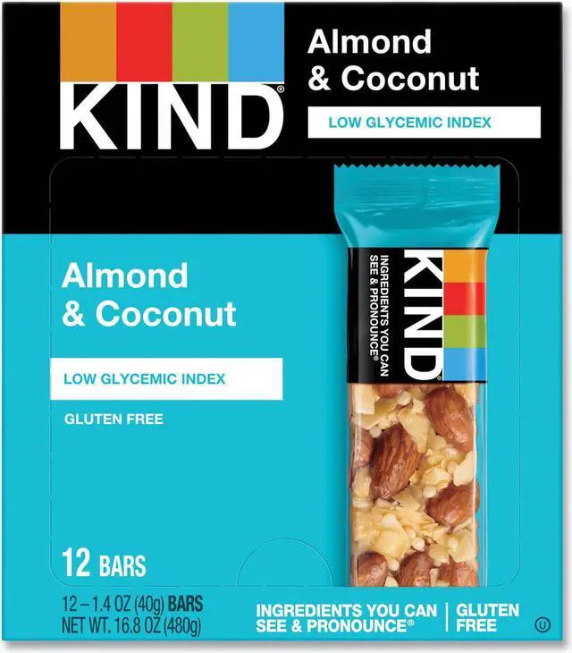 Alt view image 3 of 12 - Kind Fruit and Nut Bars, Almond and Coconut, 1.4 Oz, 12/Box 17828