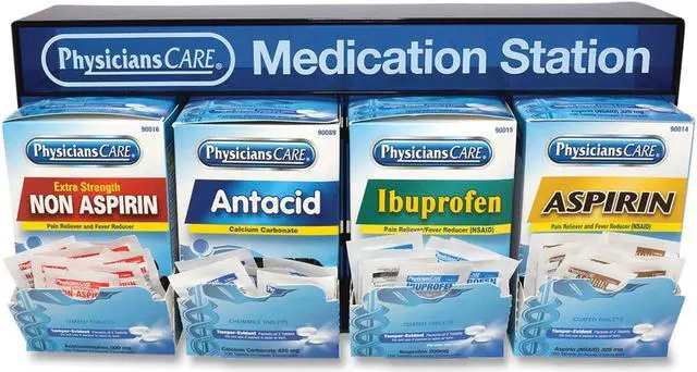 Alt view image 4 of 8 - PhysiciansCare ACM90780 Medication Station: Aspirin, Ibuprofen, Non Aspirin Pain Reliever, Antacid