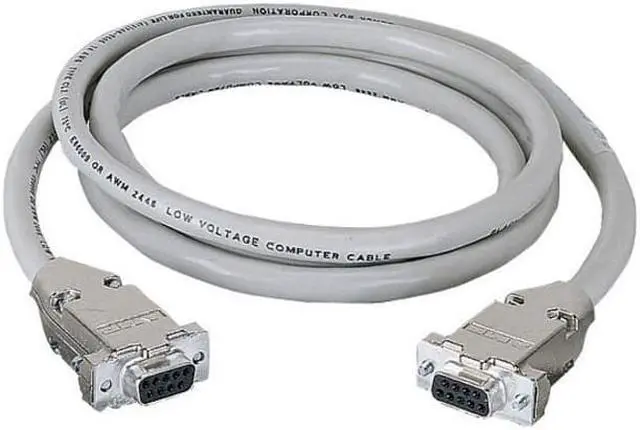 Alt view image 3 of 6 - DB9 Extension Cable with EMI/RFI Hoods Beige Female/Female 5-ft. 1.5-m