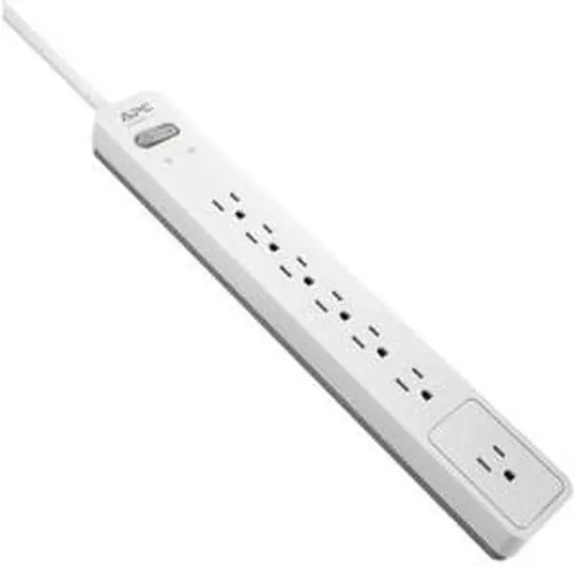 Alt view image 3 of 10 - APC 7-Outlet Surge Protector Power Strip, 1440 Joules, SurgeArrest Essential (PE76WG)