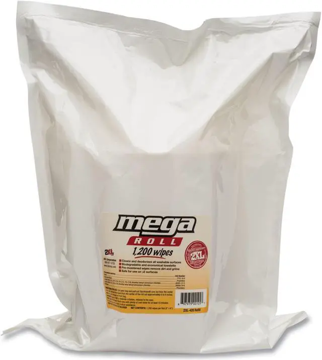 Alt view image 3 of 3 - CARE WIPES 2XL-420 Multipurpose Cleaning Wipes, White, Refill, Biodegradable,