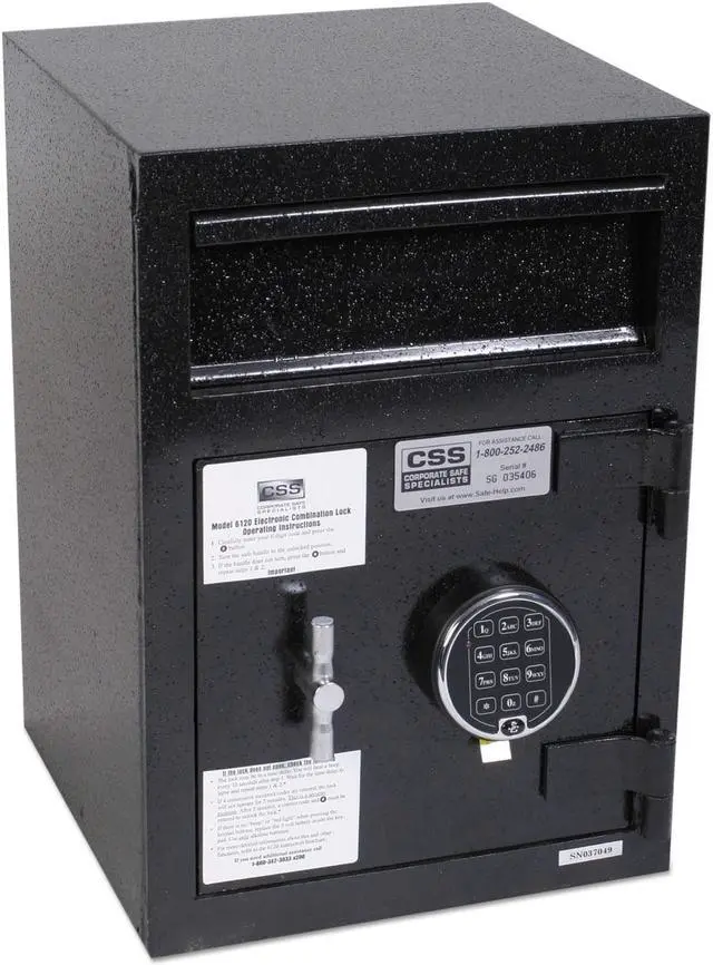 Alt view image 6 of 6 - FireKing Depository Security Safe 14 x 15 1/2 x 20 Black SB2014BLEL