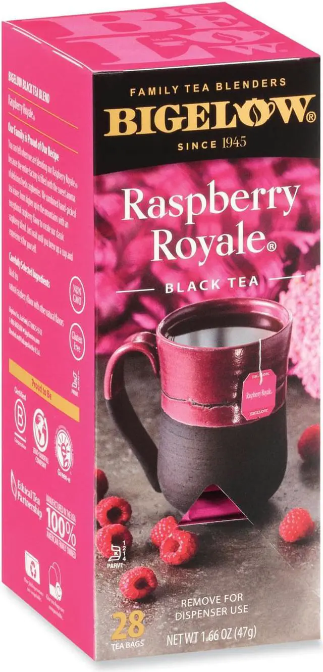 Alt view image 2 of 8 - Raspberry Black Tea, Raspberry, 0.34 lbs, 28/Box 003401