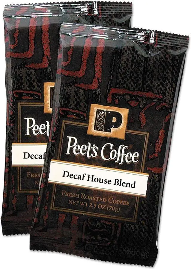 Alt view image 3 of 3 - Peet's Coffee & Tea Coffee Portion Packs House Blend Decaf 2.5 oz Frack Pack 18/Box 504913