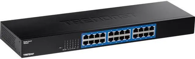 Alt view image 8 of 9 - TRENDnet 24-Port Gigabit Switch, TEG-S25, 24 x Gigabit RJ-45 Ports, 48Gbps Switching Capacity, Fanless Design, Metal Enclosure, Internal Power Supply, Lifetime Protection, Black