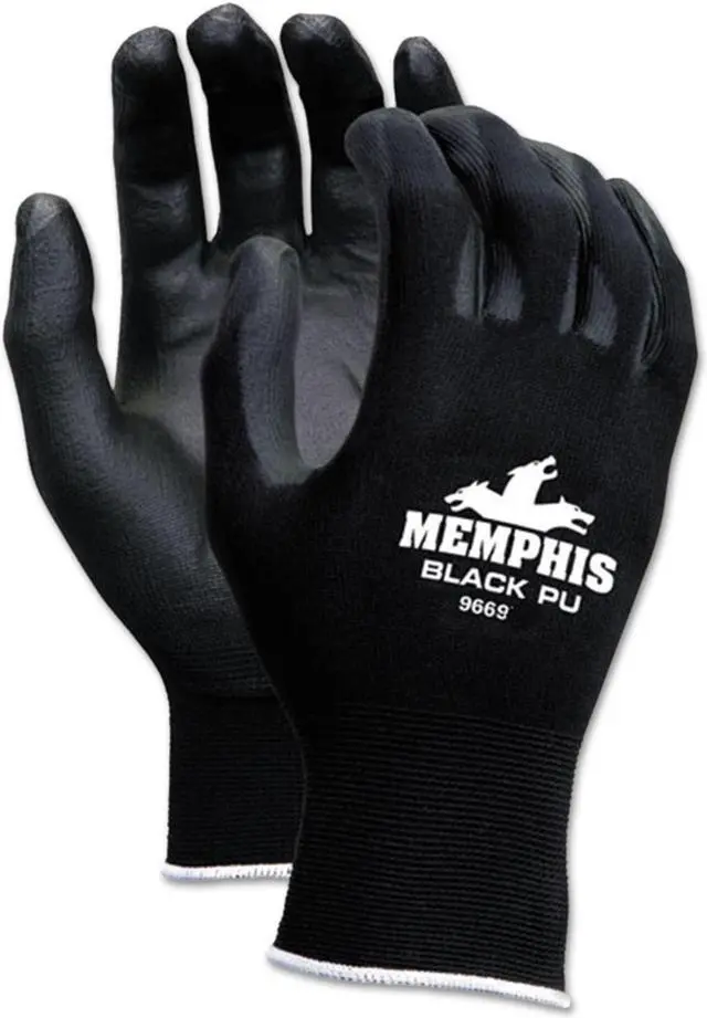 Alt view image 3 of 6 - 9669M BLK NYLON GLOVE MCR SAFETY