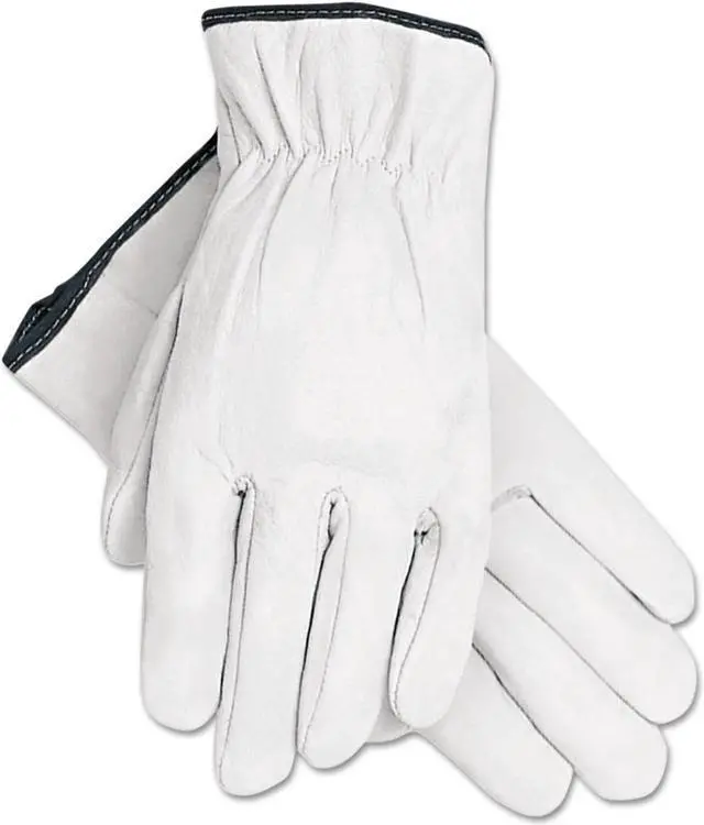 Alt view image 7 of 8 - Memphis Grain Goatskin Driver Gloves White Extra-Large 12 Pairs 3601XL