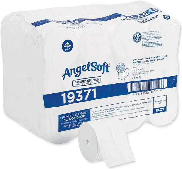 Alt view image 3 of 13 - Georgia Pacific 19371CT Angel Soft ps Compact Coreless Premium Bathroom Tissue