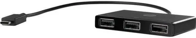 Alt view image 11 of 15 - HP USB-C to USB-A Hub Z6A00UT HPB-C toB-A Hub