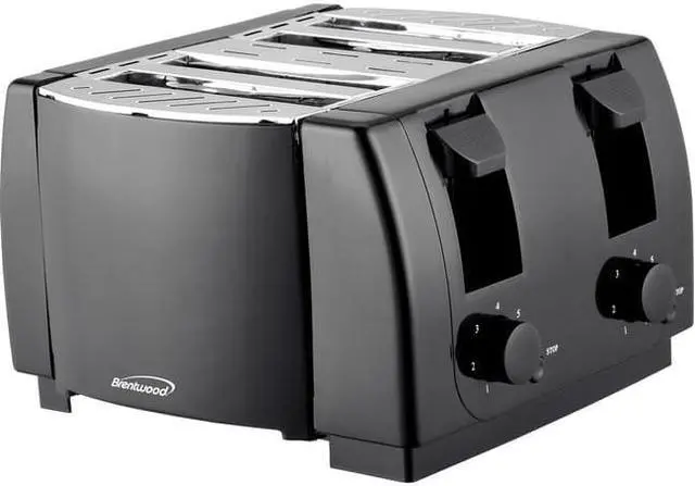 Alt view image 4 of 9 - Brentwood TS-285 Cool Touch 4-Slice Toaster (Black)