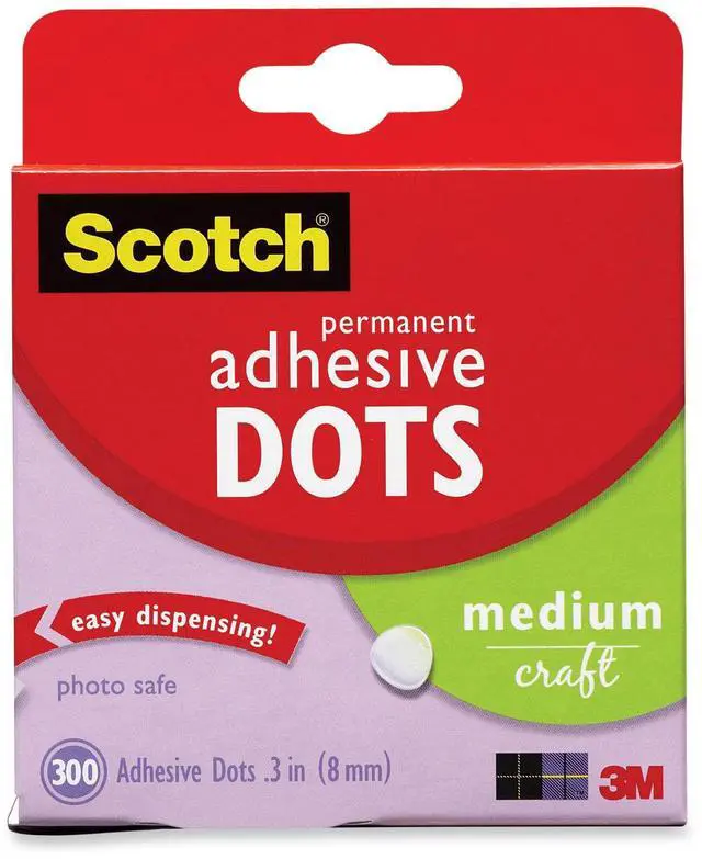 Alt view image 12 of 18 - 3M 010300M 300-Pack Adhesive Dots, Medium