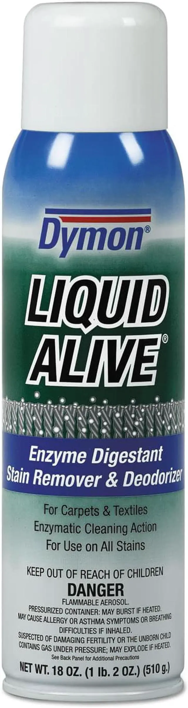 Alt view image 3 of 3 - Dymon Liquid Alive Carpet Cleaner/Deodorizer 20 oz Aerosol Spray 12/Carton 33420