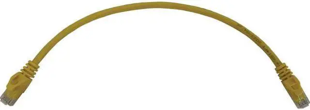Main image of Tripp Lite Cat6a 10G Snagless Molded UTP Ethernet Cable (RJ45 M/M), PoE, Yellow, 1 ft. (0.3 m) - 1 ft Category 6a Network Cable for Network Device, Switch, Patch Panel, Server, Router, Hub, Printer, C