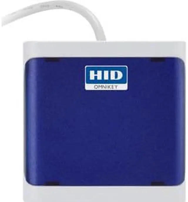 Alt view image 2 of 2 - HID R50220318-DB Omnikey 5022CL Contactless High Frequency Smart Card Reader, 13.56Mhz, USB, Closed Housing CCID Compliant - Dark Blue