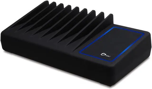 Alt view image 8 of 14 - SIIG 10-Port USB-A/C & Wireless Charging Station With Ambient Light Deck