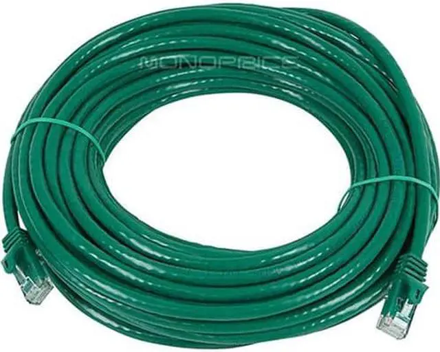 Alt view image 4 of 4 - Monoprice Cat6 Ethernet Patch Cable - 50 Feet - Green | Network Internet Cord - RJ45, Stranded, 550Mhz, UTP, Pure Bare Copper Wire, 24AWG - Flexboot Series