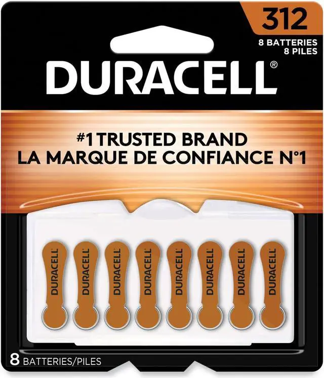 Alt view image 19 of 20 - DURACELL Hearing Aid Easy Tab 312 Zinc Air Battery, 8-pack