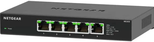 Alt view image 9 of 10 - NETGEAR 5-Port Multi-Gigabit (2.5G) Ethernet Unmanaged Switch | MS305